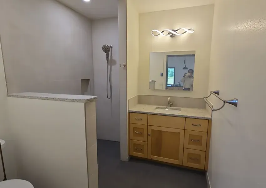 After bathroom remodeling project